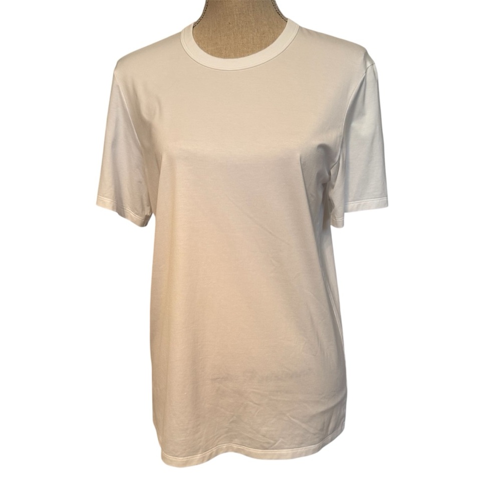 LULULEMON ATHLETICA TOP TEE SHORT SLEEVE WHITE SIZE XS CREW NECK STRETCH